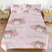 a1663 My Melody Duvet Cover Set, 3 Piece Bedding Set 86x70" Double Sided Printing Decorative Comforter Cover Set (1 Duvet Cover + 2 Pillow Shams)" jfr