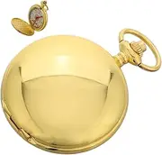 [OHPHCALL] Vintage Compass Pocket Watch Large Clamshell Design Night Glow Portable Hiking Camping Accessory