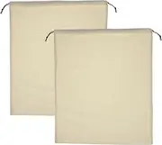 [uxcell] 2 Pack Dust Bags for Handbags, 19.3x23.7 Cotton Drawstring Storage Pouch Bag Dust Cover Storage Bags for Purses Shoes Boots Daily Travel Storage, Beige