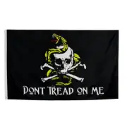 Skull Dont Tread on Me Flag 3ft X 5ft