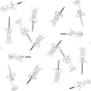 DEEINN Push Pins 200 Count, Push Pins Tacks, Push Pins, Clear Plastic Head, Steel Point, Clear Thumb Tacks Steel Point, Plastic Head Steel Pin