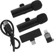 TEHAUX Wireless Clip Microphone with Noise Cancelling Technology Lightweight Portable Lapel Mic for Live Streaming Interviews and Filming Dual Connectivity for Content Creators