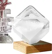 Weather Predictor Glass Cloud,Large Cube Weather Forecast Bottle - Stylish Weather Glass, Practial Desk Ornament for Home, Desk, Birthday Gift Foccar