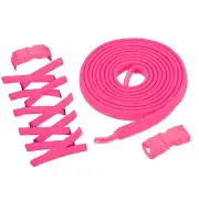 4 Pack Elastic Tieless Shoe Laces for Adults Sneakers, Rose