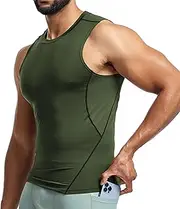 [VgueElegc] Men's Compression Base Layer Tank Tops Compression Slimming Sleeveless Top for Men Male Muscle Slimming Shirt