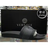 在飛比找蝦皮購物優惠-二手 VERSACE 男式黑色美杜莎徽标 Palazzo 泳