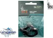 WIRE SNAP TRACES SIZE: 30CM/20KG QTY: 6 WIRE TRACE LEADERS FORCE TEN TACKLE 8339