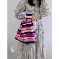 在飛比找ETMall東森購物網優惠-粉紫色 單股大號魚袋包 DIY材料包 哥倫比亞進口原版瓦尤線