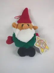 VTG Commonwealth Hug-a-Plush Gnome Santa Elf Plush 6"