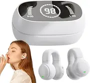 Open Ear Earbuds,Clip On Wireless Earbuds | Ergonomic Headset with Charging Case, Lightweight, Secure Fit True Wireless Earphones with Long Battery Life, Waterproof for Travel Outdoor