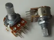 10pcs WH148 B10K Shaft 15mm Linear Dual Stereo Potentiometer Pot 10K