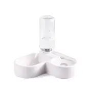 2Pcs 2 in 1 Automatic Dog Cat Pet Bowl Water Dispenser Food Feeder Set in Corner