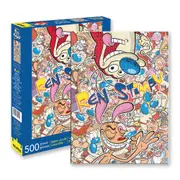 500pc Aquarius Ren & Stimpy 35x48cm Jigsaw Puzzle Kids/Children Play Game 3y+