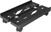 BYMECOST Adjustable Computer Tower Stand with 4 Locking Rolling Caster Wheels, Mobile Ventilated Cart Holder Fits Most PC, Desktop CPU Holder for Office, Gamers and Students