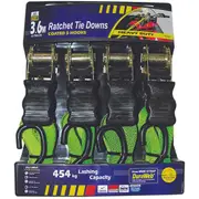 Gripwell Ratchet Tie Down - 3.6m, 454kg, 4 Pack