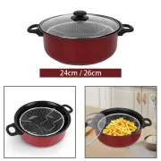 Nonstick Deep Frying Pan Deep Fryer Pot Cooking Supplies Practical Kitchen