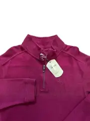 Tommy Bahama Rhumba Crimson Red Quarter Zip Pullover Cotton Blend Men's Large