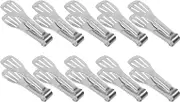 BIUDECO Sturdy Stainless Steel Mini Tongs 10 Pack for Salads Ice Appetizers Sugar Easy to Clean Maintain