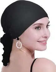 [osvyo] Cotton Chemo Turbans Headwear Beanie Hat Cap for Women Cancer Patient Hairloss