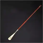 [LZBBZL] Wood Pure Brass Shoe Horn for Seniors High-end Light Luxury Long Handled Shoehorn Lifter for Pregnant Women Not Bending Down