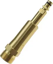 [The Lord of the Tools] Quick-Click Adaptor for High Pressure Hoses with M22x1.5 Internal Thread Compatible Kärcher K2 K3 K4 K5 K6 K7 Washer Brass 108mm Length (LOT603_HDW)