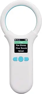 Pet Microchip Scanner : Portable Handheld Animal Tag Reader with USB Charging, Supports 134.2Khz/125Khz Frequencies for Efficient Pet Microchip ID Scanning