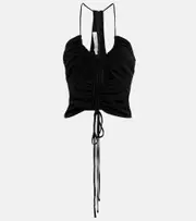[Christopher Esber] Christopher Esber Ruched halterneck top AU 10 black