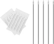 ATOMUS Body Piercing Needles, 10pcs Stainless Steel Sterile Disposable Ear Nose Navel Nipple Lip Piercing Needles