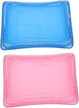 CIYODO 2pcs Inflatable Floating Drink Holder for Pool Blue Water Party Decoration