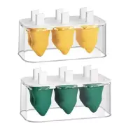 6 Cell Pop-sicle Mold Tree Ice Cream Mould Maker Reusable for Frozen Mo