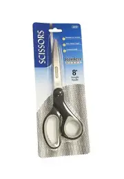 8-inch Stainless Steel Scissors Household Kitchen Office - Black Color