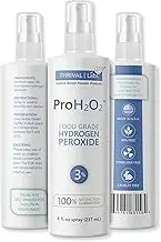 ProH2O2 Food Grade Hydrogen Peroxide 3%, Natural Cleaner by Thrival Labs, Spray Bottle, 8 Fluid Ounces