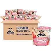Quaker Express Cups, Strawberry & Cream, 12 Count