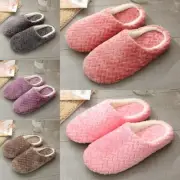 Men Women Anti-Slip House Slippers Slip-On Plush Soft Warm Home Indoor Shoes