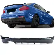 Rear Diffuser Black Gloss for BMW 2er F22 F23 2013-2021 With