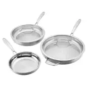 Cuisinart Tri-Ply Clad Stainless Steel 5-piece Skillet Set