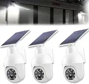 Appreciarel Surveillance Camera, Simulation Camera - Surveillance Cameras Street Light, Solar-Powered, Waterproof Security Color Night Vision Smart, Automatic Body Sensing, for Yard Patio (3pcs)