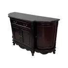 Solid Mahogany Wood French Style Curved Buffet Sideboard