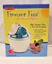 Back to Basics Freezer Fun Ice Cream Maker Makes Frozen Treats in Just 30 Minute