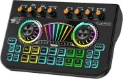 Audio Mixer Sound Board for Pc Phone Live Streaming Gaming Audio Interface