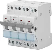 Manual Transfer Switch, Dual Power Manual Transfer Isolator Switch Power Changeover Switch Interlock Circuit Breaker, DIN Rail Mount RV Transfer Switch for RV, Generator