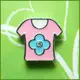 粉紅色單鑽T-恤造型DIY配件（C61）