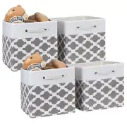 12x12 Cube Storage Bins with Handle, 4 Pack Fabric Cubes Storage Bins for Clo...