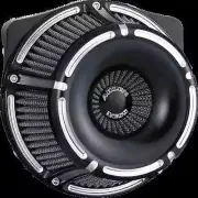 AN Inverted Air Cleaner Kit Slot Track Black Harley Low Rider ST 22