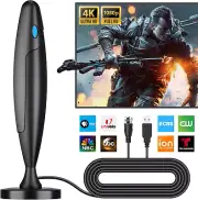 Indoor HD TV Antenna with Amplifier - Long Range for Smart & Old TVs
