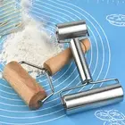 Dough Roller Non-slip Comfortable to Grip Wooden Pastry Pizza Roller Dual Head