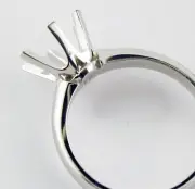 1.5CT SOLITAIRE RING SETTING 14K WHITE GOLD GORGEOUS SETTING