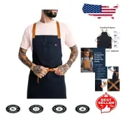 Durable Crossback Apron with Spacious Pockets - Perfect for Cooking & Grilling