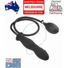 INFLATABLE COCK Butt Plug Trainer Balloon Pump Dildo Anal Douche Ring