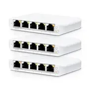 Ubiquiti USW Flex Mini - 5 Port Managed, UniFi, Layer 2 Gigabit Switch - 1x PoE Input - 3 Pack - No PSU